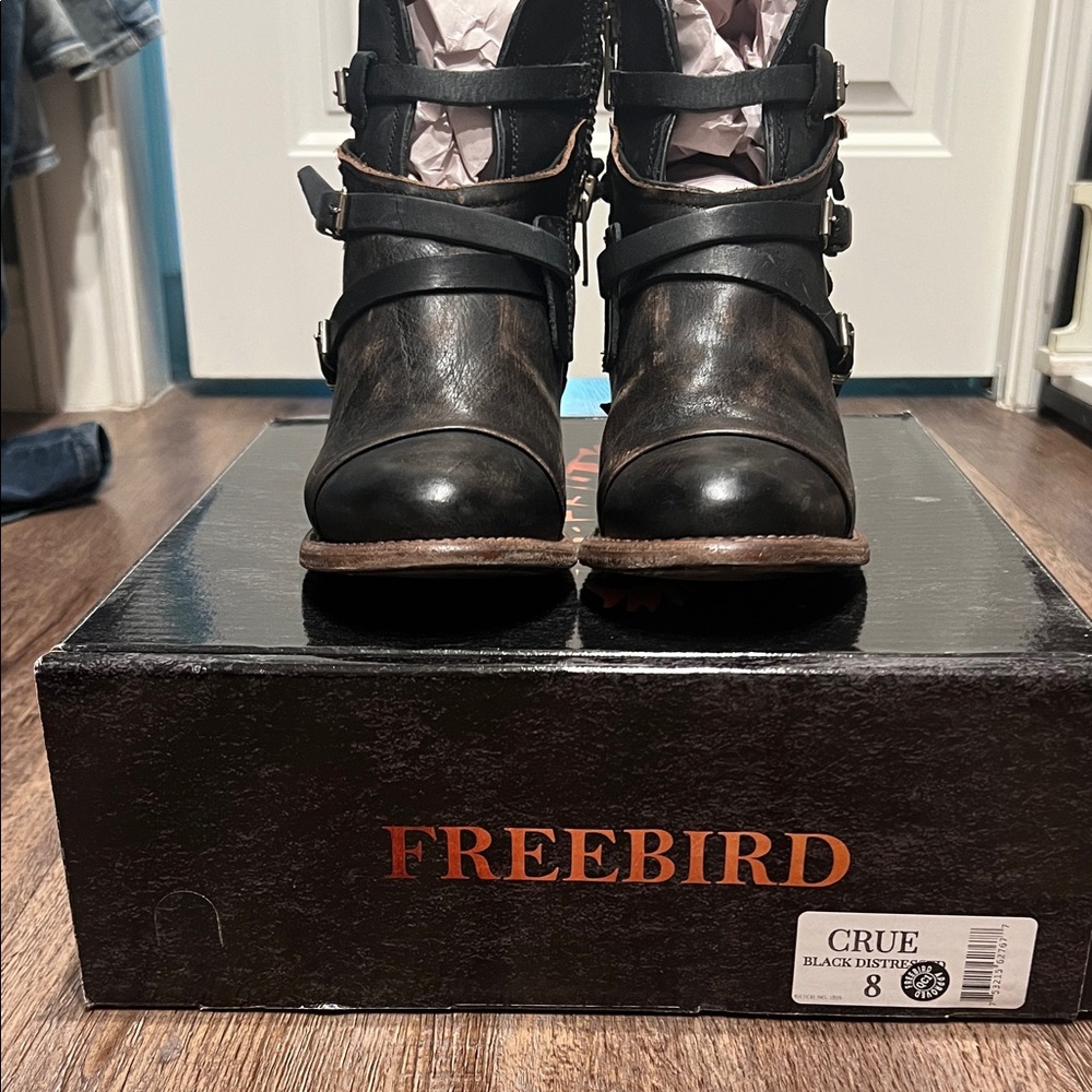 Freebird Crue Black Distressed Boots